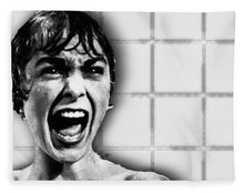 Psycho By Alfred Hitchcock, With Janet Leigh Shower Scene H Black And White - Blanket