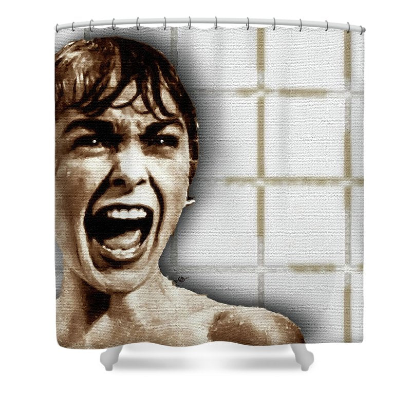 Psycho By Alfred Hitchcock, With Janet Leigh Shower Scene H Color - Shower Curtain