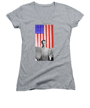 Red White Black And Blue Super Tall - Women's V-Neck (Athletic Fit)