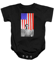 Red White Black And Blue Super Tall - Baby Onesie