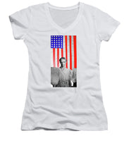 Red White Black And Blue Super Tall - Women's V-Neck (Athletic Fit)