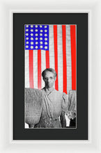 Red White Black And Blue Super Tall - Framed Print