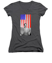 Red White Black And Blue Super Tall - Women's V-Neck (Athletic Fit)