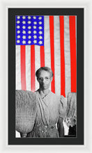 Red White Black And Blue Super Tall - Framed Print