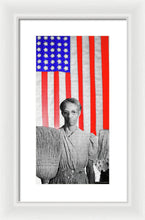 Red White Black And Blue Super Tall - Framed Print