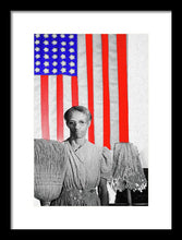 Red White Black And Blue - Framed Print