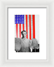 Red White Black And Blue - Framed Print