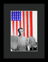 Red White Black And Blue - Framed Print