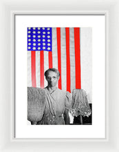 Red White Black And Blue - Framed Print