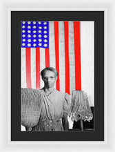 Red White Black And Blue - Framed Print