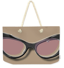 Retro Glasses Funky Pop Pink Rose Brown - Weekender Tote Bag