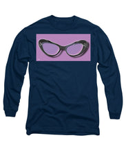 Retro Glasses Funky Pop Purple - Long Sleeve T-Shirt