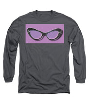 Retro Glasses Funky Pop Purple - Long Sleeve T-Shirt