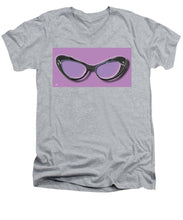 Retro Glasses Funky Pop Purple - Men's V-Neck T-Shirt