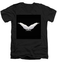 Rise White Wings - Men's V-Neck T-Shirt Men's V-Neck T-Shirt Pixels Black Small 