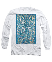 Rubino Blue Floral - Long Sleeve T-Shirt Long Sleeve T-Shirt Pixels White Small 