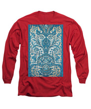 Rubino Blue Floral - Long Sleeve T-Shirt Long Sleeve T-Shirt Pixels Red Small 