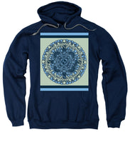 Rubino Blue Green Floral - Sweatshirt Sweatshirt Pixels Navy Small 