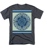 Rubino Blue Green Floral - Men's T-Shirt  (Regular Fit) Men's T-Shirt (Regular Fit) Pixels Charcoal Small 