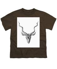 Rubino Buck Horns - Youth T-Shirt Youth T-Shirt Pixels Coffee Small 