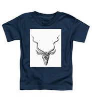 Rubino Buck Horns - Toddler T-Shirt Toddler T-Shirt Pixels Navy Small 