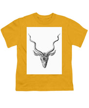 Rubino Buck Horns - Youth T-Shirt Youth T-Shirt Pixels Gold Small 