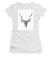 Rubino Buck Horns - Women's T-Shirt (Athletic Fit) Women's T-Shirt (Athletic Fit) Pixels White Small 