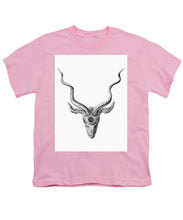 Rubino Buck Horns - Youth T-Shirt Youth T-Shirt Pixels Pink Small 