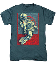 Rubino Float Astronaut - Men's Premium T-Shirt Men's Premium T-Shirt Pixels Steel Blue Heather Small 