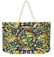 Rubino Floral Carpet - Weekender Tote Bag Weekender Tote Bag Pixels 24" x 16" Natural 