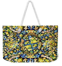 Rubino Floral Carpet - Weekender Tote Bag Weekender Tote Bag Pixels 24" x 16" White 