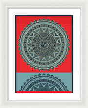 Rubino Indian Mandala - Framed Print Framed Print Pixels 15.000" x 20.000" White White