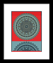 Rubino Indian Mandala - Framed Print Framed Print Pixels 7.500" x 10.000" Black White