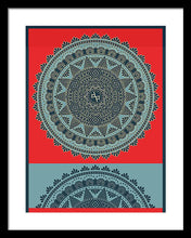 Rubino Indian Mandala - Framed Print Framed Print Pixels 15.000" x 20.000" Black White