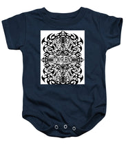 Rubino Propaganda Tattoo - Baby Onesie Baby Onesie Pixels Navy Small 