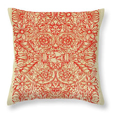 Rubino Red Floral - Throw Pillow