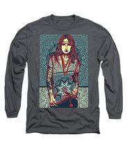 Rubino Red Lady - Long Sleeve T-Shirt Long Sleeve T-Shirt Pixels Charcoal Small 