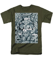 Rubino Rise Under Water - Men's T-Shirt  (Regular Fit) Men's T-Shirt (Regular Fit) Pixels Military Green Small 