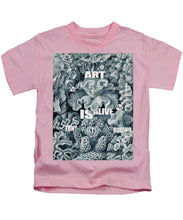 Rubino Rise Under Water - Kids T-Shirt Kids T-Shirt Pixels Pink Small 