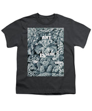 Rubino Rise Under Water - Youth T-Shirt Youth T-Shirt Pixels Charcoal Small 