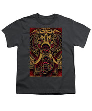 Rubino Zen Elephant Red - Youth T-Shirt Youth T-Shirt Pixels Charcoal Small 