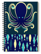 Rubino Zen Octopus Blue - Spiral Notebook Spiral Notebook Pixels 6" x 8"  