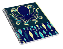 Rubino Zen Octopus Blue - Spiral Notebook Spiral Notebook Pixels   