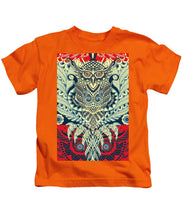 Rubino Zen Owl Blue - Kids T-Shirt Kids T-Shirt Pixels Orange Small 