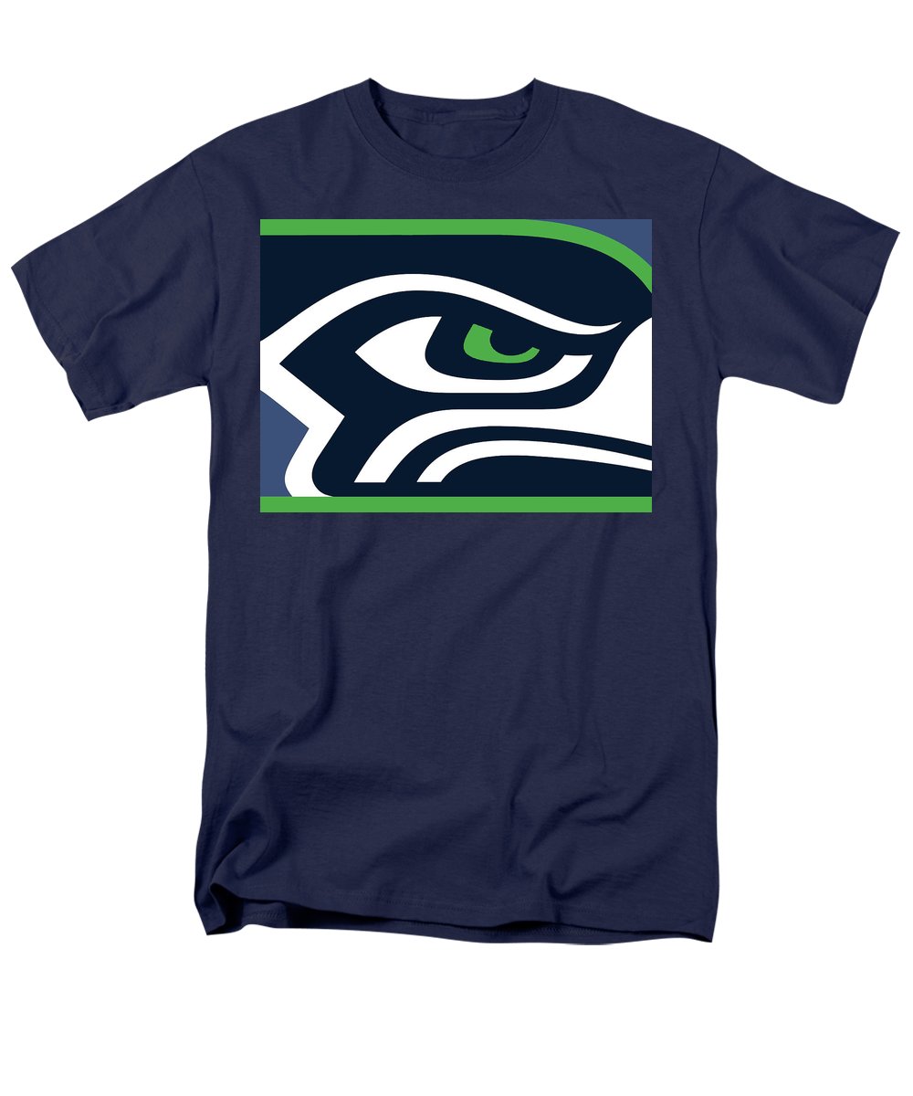 Seattle Seahawks - Men's T-Shirt  (Regular Fit) Men's T-Shirt (Regular Fit) Pixels Navy Small 