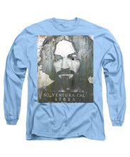 Silver Charles Manson Mug Shot 1969 Vertical  - Long Sleeve T-Shirt