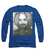 Silver Charles Manson Mug Shot 1969 Vertical  - Long Sleeve T-Shirt