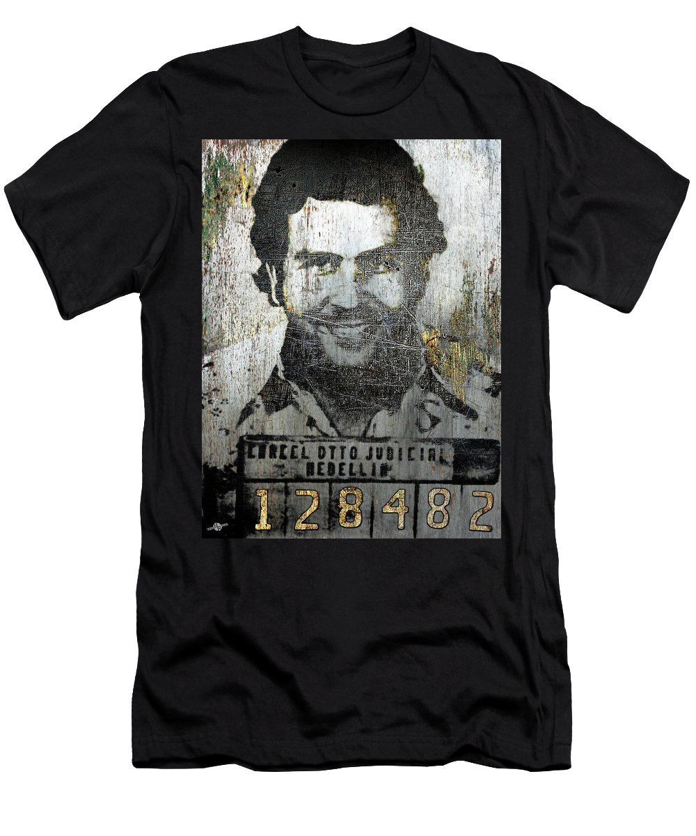 Silver Pablo Escobar Mug Shot 1991 - Men's T-Shirt (Athletic Fit)