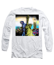 The Statue Of Liberty And A Banksy Pass In The Night - Long Sleeve T-Shirt