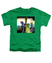 The Statue Of Liberty And A Banksy Pass In The Night - Toddler T-Shirt